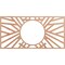 Ekena Millwork Hoover Wood Fretwork Pierced Ceiling Medallion, Cherry, 36"W x 18"H x 13 3/8"ID x 3/8"T CMWP36X18X0375HOCH - alternate 1